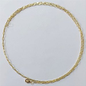 CORRENTE DE OURO 3 MILÉSIMOS+ VERNIZ DIAMOND 60CM ESTILO CARTIER LARGURA 2,2MM OUCR000020