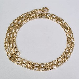 CORRENTE DE OURO 5 MILÉSIMOS+ VERNIZ CATAFORÉTICO 48CM 4x2 LARGURA 4MM FECHO LAGOSTA OUCR000026