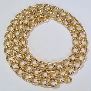 CORRENTE DE OURO 5 MILÉSIMOS+ VERNIZ CATAFORÉTICO 70CM LARGURA 8MM FECHO LAGOSTA OUCR000034