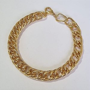 PULSEIRA EM OURO 5 MILÉSSIMOS + VERNIZ DIAMOND 21CM LARGURA 9MM FECHO LAGOSTA OUPS000019