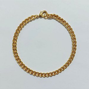 PULSEIRA EM OURO 5 MILÉSSIMOS + VERNIZ DIAMOND 23CM LARGURA 5MM FECHO LAGOSTA OUPS000020