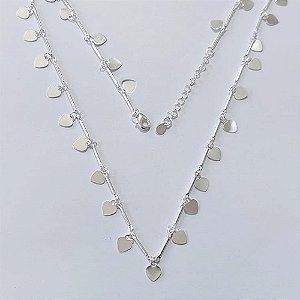 SHOCKER FOLHEADA A PRATA COM 50 MILÉSIMOS + VERNIZ DIAMOND SHOCKER 40CM CORAÇÕES LISOS PRSH000098