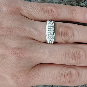 ANEL EM AÇO INOXIDÁVEL 316L COM MICRO ZIRCÔNIAS LARGURA 7MM (VALOR UNITÁRIO) ACAN000027