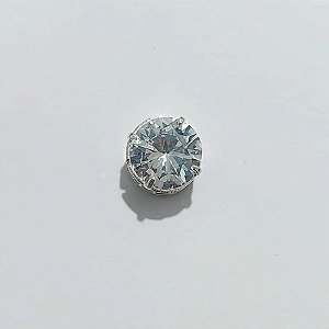 PINGENTE FOLHEADO A PRATA COM 50 MILÉSIMOS + VERNIZ DIAMOND PINGENTE REDONDO CRISTAL 10MM PRPG000040
