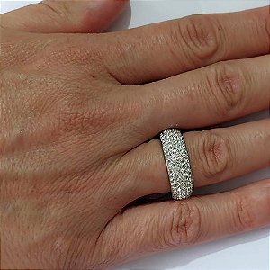 ANEL EM AÇO INOXIDÁVEL 316L COM MICRO ZIRCÔNIAS LARGURA 7MM (VALOR UNITÁRIO) ACAN000036