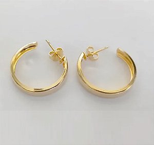 BRINCO FOLHEADO A OURO COM 5 MILÉSIMOS + VERNIZ DIAMOND BRINCO DE ARGOLA 20MM (OURO012) - OUBR000086
