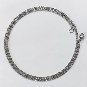 CORRENTE EM AÇO INOXIDÁVEL - TAMANHO 50CM - LARGURA 2,4MM - FECHO LAGOSTA - COMPOSIÇÃO: AÇO INOXIDÁVEL ACCR000100