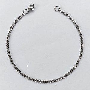 PULSEIRA EM AÇO INOXIDÁVEL LARGURA 2,4MM - TAMANHO 18CM  FECHO LAGOSTA ACPS000482