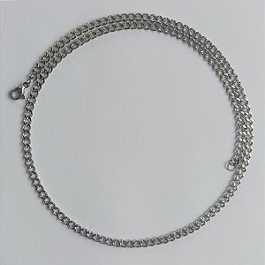CORRENTE EM AÇO INOXIDÁVEL - TAMANHO 45CM - LARGURA 3,7MM (AÇO4) - FECHO LAGOSTA - COMPOSIÇÃO: AÇO INOXIDÁVEL ACCR000103