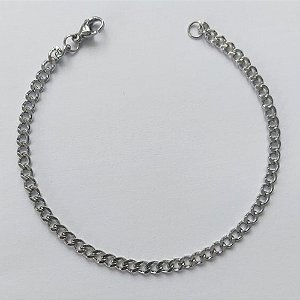 PULSEIRA EM AÇO INOXIDÁVEL - TAMANHO 18CM - LARGURA 3,7MM (AÇO4) - FECHO LAGOSTA - COMPOSIÇÃO: AÇO INOXIDÁVEL ACPS000484