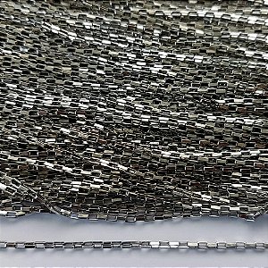 CORRENTE EM AÇO INOXIDÁVEL PRONTA PARA MONTAGEM - CORRENTE TIJOLINHO LARGURA 1,5MM - VENDIDA POR METRO (AÇO1012) ACCR000115