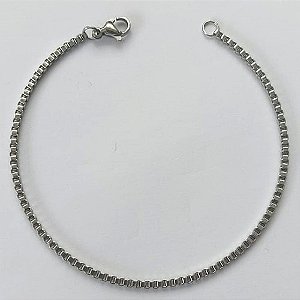 PULSEIRA EM AÇO INOXIDÁVEL - PULSEIRA QUADRADINHA LARGURA 2MM - TAMANHO: 23CM (AÇO1035) ACPS000497