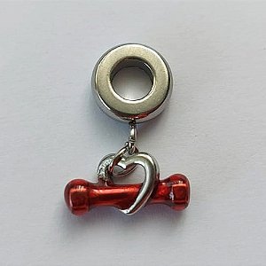 BERLOQUE EM AÇO INOXIDÁVEL 316L CORAÇÃO COM ALTERES 13MM (BQ002134) - COMPOSIÇÃO 100% AÇO INOXIDÁVEL - AÇO1079 ACBQ000041