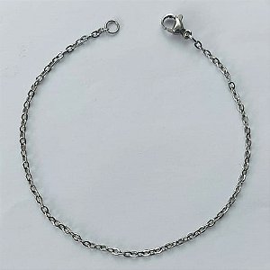 PULSEIRA EM AÇO INOXIDÁVEL (AÇO07) - CORRENTE LARGURA 1,8MM - TAMANHO: 23CM - FECHO LAGOSTA - ACPS000511