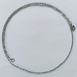 CORRENTE EM AÇO INOXIDÁVEL (AÇO07) - CORRENTE LARGURA 1,8MM - TAMANHO: 60CM - FECHO LAGOSTA - ACCR000131