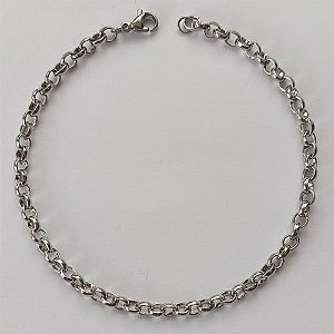PULSEIRA EM AÇO INOXIDÁVEL - (ACO09) TAMANHO 18CM - LARGURA 4MM 9X15MM - FECHO LAGOSTA - COMPOSIÇÃO: AÇO INOXIDÁVEL - ACPS000514