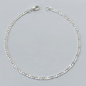 PULSEIRA FOLHEADA A PRATA COM 50 MILÉSIMOS + VERNIZ DIAMOND PULSEIRA 21CM PIESTRINE PRPS001007