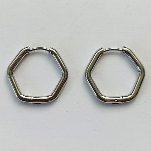 BRINCO EM AÇO INOXIDÁVEL - BRINCO ARGOLA QUADRADA 20MM - COMPOSIÇÃO: AÇO INOXIDÁVEL (AÇO1154) ACBR000195