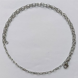 CORRENTE EM AÇO INOXIDÁVEL - (AÇO013) CORRENTE TAMANHO 70CM - LARGURA 2MM - FECHO LAGOSTA - COMPOSIÇÃO: AÇO INOXIDÁVEL - ACCR000152