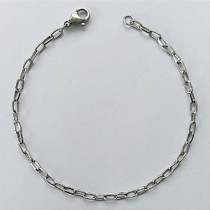 PULSEIRA EM AÇO INOXIDÁVEL - (AÇO013) PULSEIRA TAMANHO 21CM - LARGURA 2MM - FECHO LAGOSTA - COMPOSIÇÃO: AÇO INOXIDÁVEL- ACPS000541