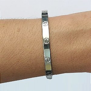 PULSEIRA (BRACELETE) EM AÇO INOXIDÁVEL - BRACELETE ESTILO CARTIER - COMPOSIÇÃO: AÇO INOXIDÁVEL (ACO1196) ACPS000548