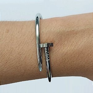 PULSEIRA (BRACELETE) EM AÇO INOXIDÁVEL - BRACELETE PREGO COM TREVO - COMPOSIÇÃO: AÇO INOXIDÁVEL - (ACO1197) ACPS000550