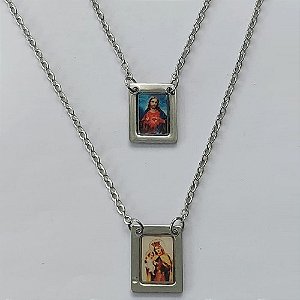ESCAPULÁRIO EM AÇO INOXIDÁVEL - ESCAPULÁRIO NOSSA SRA DO CARMO - TAMANHO: 60CM - COMPOSIÇÃO: AÇO INOXIDÁVEL - (AÇO1277) ACES000042