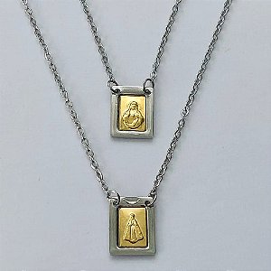 ESCAPULÁRIO EM AÇO INOXIDÁVEL- ESCAPULÁRIO NOSSA SRA APARECIDA - TAMANHO: 60CM - COMPOSIÇÃO: AÇO INOXIDÁVEL - (AÇO1275) ACES000044