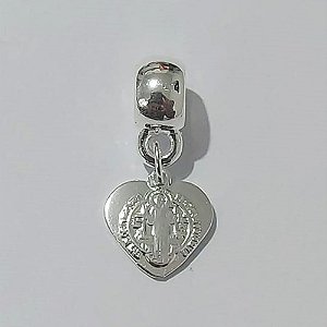 BERLOQUE FOLHEADO A PRATA COM 50 MILÉSIMOS + VERNIZ DIAMOND SÃO BENTO 10MM (UNIDADE) PRBQ000167