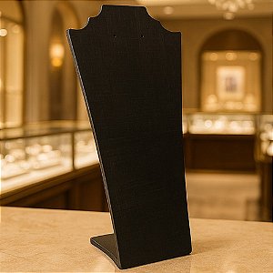 EXPOSITOR PARA GARGANTILHAS COLARES E BRINCOS EM MADEIRA MDF - (MD1-G) TAMANHO: 9,5x11x40CM - PREB000012