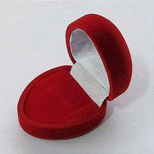ESTOJO PARA JOIAS EM VELUDO VERMELHO CORAÇÃO 4x5CM - PREB000019