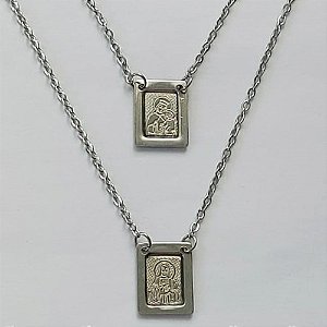 ESCAPULÁRIO EM AÇO INOXIDÁVEL - ESCAPULÁRIO NOSSA SRA DO CARMO - TAMANHO: 60CM - COMPOSIÇÃO: AÇO INOXIDÁVEL (AÇO1320) ACES000052