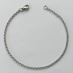PULSEIRA EM AÇO INOXIDÁVEL - (BCOL033) PULSEIRA ELO PORTUGUÊS - TAMANHO 23CM - LARGURA 2,5MM - FECHO LAGOSTA - COMPOSIÇÃO: AÇO INOXIDÁVEL (AÇO1332) ACPS000561