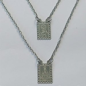 ESCAPULÁRIO EM AÇO INOXIDÁVEL - ESCAPULÁRIO NOSSA SRA APARECIDA - TAMANHO: 60CM - COMPOSIÇÃO: AÇO INOXIDÁVEL (AÇO1337) ACES000061