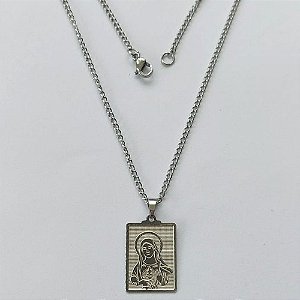 GARGANTILHA EM AÇO INOXIDÁVEL - GARGANTILHA COM PINGENTE NOSSA SENHORA APARECIDA 14X21MM - TAMANHO: 45CM - COMPOSIÇÃO: AÇO INOXIDÁVEL - (AÇO1385)ACGG000242