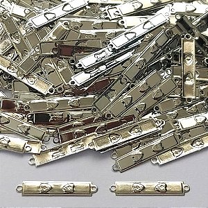 ACESSÓRIOS EM AÇO INOXIDÁVEL- PLAQUINHA DESENHADA CORAÇÃO 3X20MM - (AÇO1417) ACAC000038