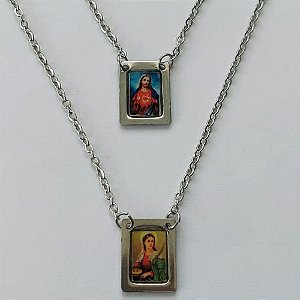 ESCAPULÁRIO EM AÇO INOXIDÁVEL- ESCAPULÁRIO SANTA LUZIA - TAMANHO: 60CM - COMPOSIÇÃO: AÇO INOXIDÁVEL - (AÇO1538)ACES000068