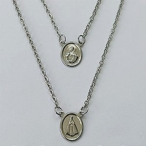 ESCAPULÁRIO EM AÇO INOXIDÁVEL - ESCAPULÁRIO NOSSA SRA APARECIDA- TAMANHO: 60CM - COMPOSIÇÃO: AÇO INOXIDÁVEL - (AÇO1540) ACES000070