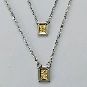 ESCAPULÁRIO EM AÇO INOXIDÁVEL - ESCAPULÁRIO SÃO JORGE - TAMANHO: 60CM - COMPOSIÇÃO: AÇO INOXIDÁVEL - (AÇO1543) ACES000073
