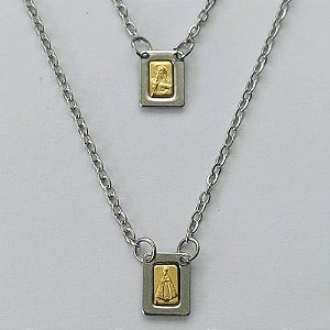 ESCAPULÁRIO EM AÇO INOXIDÁVEL - ESCAPULÁRIO NOSSA SRA APARECIDA - TAMANHO: 60CM - COMPOSIÇÃO: AÇO INOXIDÁVEL - (AÇO1545) ACES000075