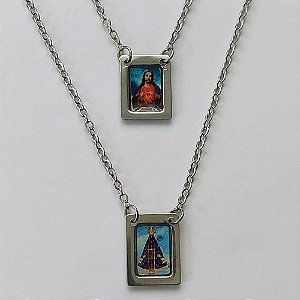 ESCAPULÁRIO EM AÇO INOXIDÁVEL(CX93) - ESCAPULÁRIO NOSSA SRA APARECIDA - TAMANHO: 60CM - COMPOSIÇÃO: AÇO INOXIDÁVEL - (AÇO1553) ACES000083