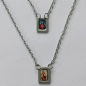 ESCAPULÁRIO EM AÇO INOXIDÁVEL - ESCAPULÁRIO NOSSA SENHORA DO CARMO - TAMANHO: 60CM - COMPOSIÇÃO: AÇO INOXIDÁVEL - (AÇO1554) ACES000084