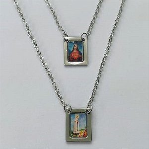 ESCAPULÁRIO EM AÇO INOXIDÁVEL(CX94) - ESCAPULÁRIO NOSSA SENHORA DO CARMO- TAMANHO: 60CM - COMPOSIÇÃO: AÇO INOXIDÁVEL - (AÇO1556) ACES000086