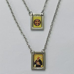 ESCAPULÁRIO EM AÇO INOXIDÁVEL- ESCAPULÁRIO SÃO BENTO - TAMANHO: 60CM - COMPOSIÇÃO: AÇO INOXIDÁVEL - (AÇO1559) ACES000089