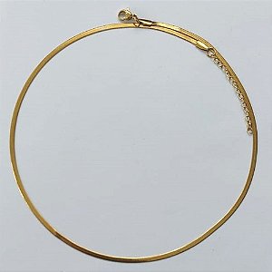 CORRENTE EM AÇO INOXIDÁVEL DOURADO - CORRENTE LACRAIA  40CM LARGURA 1MM FECHO LAGOSTA COMPOSIÇÃO: AÇO INOXIDÁVEL - (AÇO1571) ACCR000169