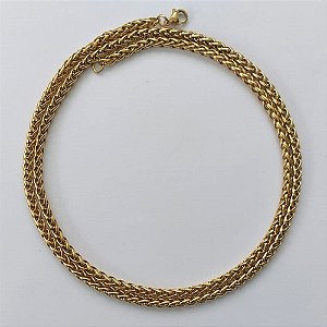 CORRENTE EM AÇO INOXIDÁVEL DOURADO - CORRENTE 60CM LARGURA 2,5MM FECHO LAGOSTA COMPOSIÇÃO: AÇO INOXIDÁVEL - (AÇO1575) ACCR000171