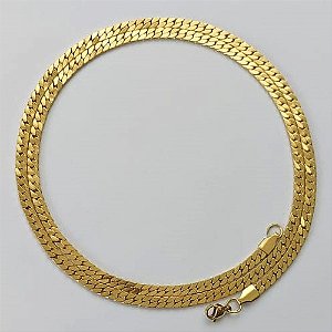 CORRENTE EM AÇO INOXIDÁVEL DOURADO - CORRENTE 60CM LARGURA 3MM FECHO LAGOSTA COMPOSIÇÃO: AÇO INOXIDÁVEL - AÇO1582 ACCR000175