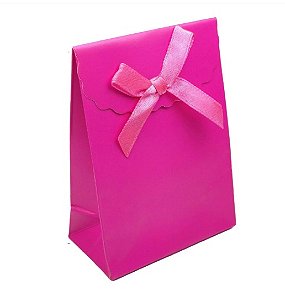 SACOLA EMBALAGEM DE PRESENTE JOIAS COM VELCRO E LACINHO - PINK LISO - TAMANHO: 7,5x10,5x4CM - (VENDIDO POR UNIDADE) - PREB000028