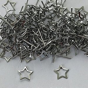 BRINCO EM AÇO INOXIDÁVEL - BRINCO DE PINO ESTRELA VAZADA 8MM - COMPOSIÇÃO: AÇO INOXIDÁVEL - (AÇO1624)ACBR000234