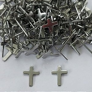 BRINCO EM AÇO INOXIDÁVEL - BRINCO DE PINO CRUCIFIXO 6MM - COMPOSIÇÃO: AÇO INOXIDÁVEL - (AÇO1627)ACBR000237